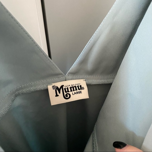 NWT Show Me Your Mumu Mariah Silver Sage Wrap Maxi Dress - Picture 4 of 4